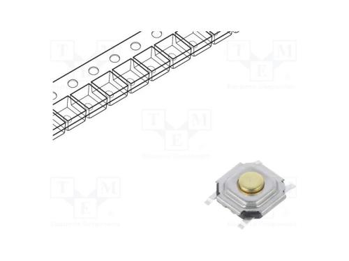 Microinterruptor TACT, SPST, Pos: 2, 0,05A/12VDC,.