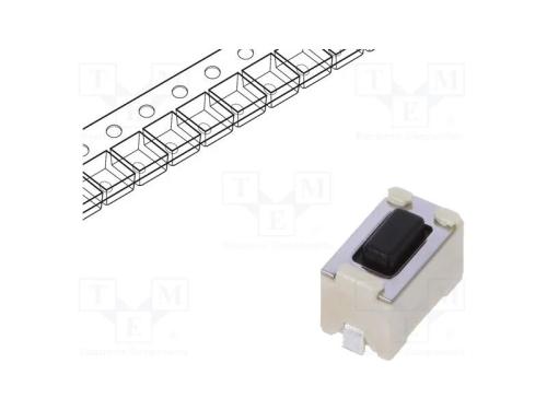 Microinterruptor TACT, SPST, Pos: 2, 0,05A/12VDC,.