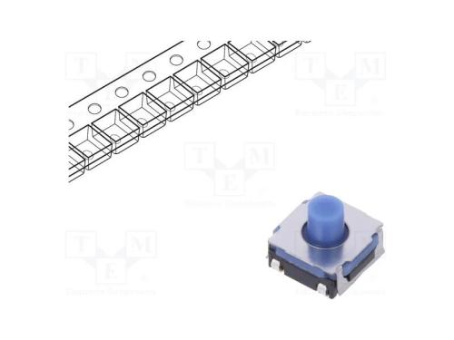 Microinterruptor TACT, SPST, Pos: 2, 0,05A/12VDC,.
