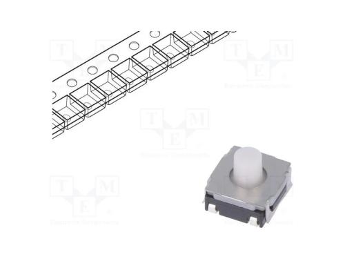 Microinterruptor TACT, SPST, Pos: 2, 0,05A/12VDC,.