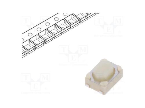 Microinterruptor TACT, SPST, Pos: 2, 0,05A/16VDC,.