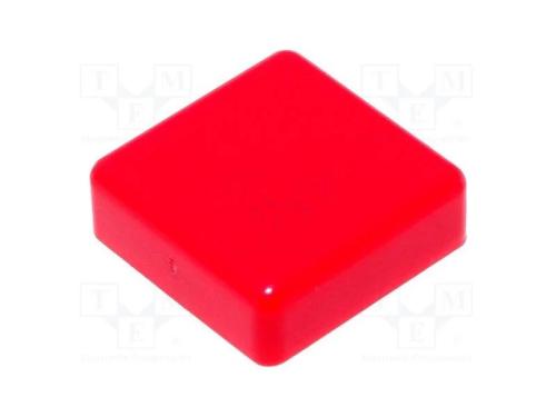 Tecla, quadrada, vermelho, 12x12mm, TACTS-24N-F,T.