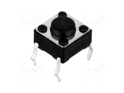 Microinterruptor TACT, SPST-NO, Pos: 2, 0,05A/12V.