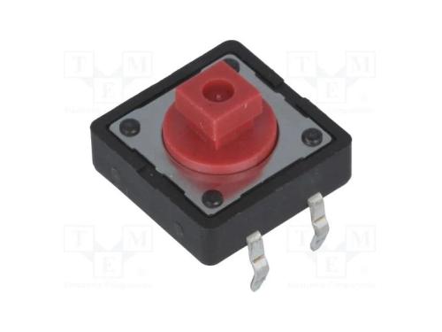 Microinterruptor TACT, SPST-NO, Pos: 2, 0,05A/12V.