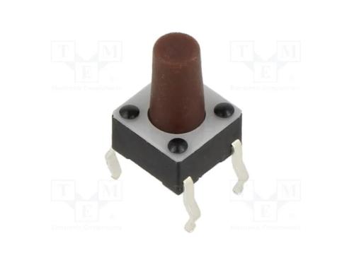 Microinterruptor TACT, SPST-NO, Pos: 2, 0,05A/12V.