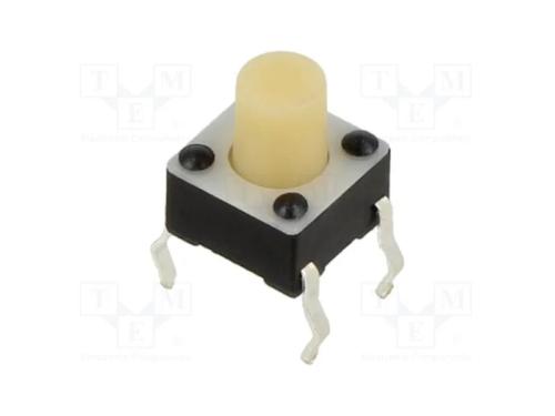 Microinterruptor TACT, SPST-NO, Pos: 2, 0,05A/12V.