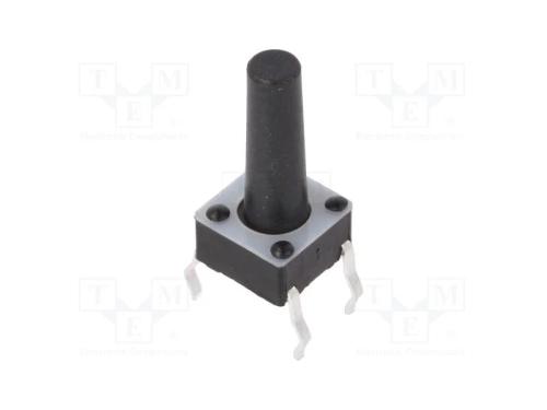 Microinterruptor TACT, SPST-NO, Pos: 2, 0,05A/12V.