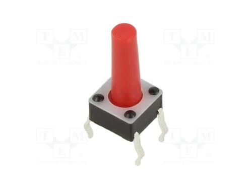 Microinterruptor TACT, SPST-NO, Pos: 2, 0,05A/12V.