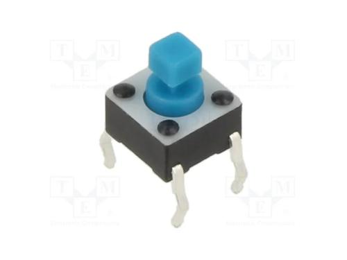 Microinterruptor TACT, SPST-NO, Pos: 2, 0,05A/12V.