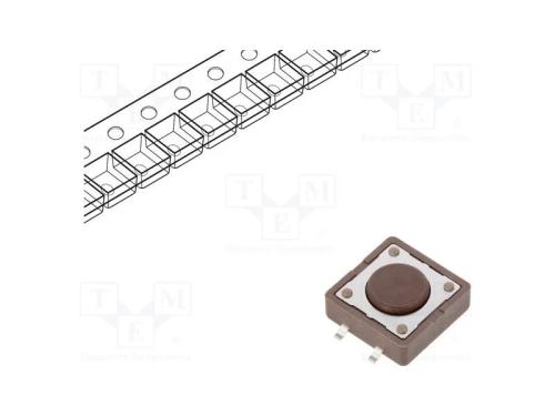 Microinterruptor TACT, SPST-NO, Pos: 2, 0,05A/12V.