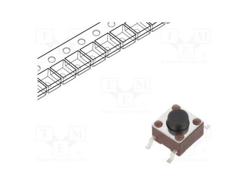 Microinterruptor TACT, SPST-NO, Pos: 2, 0,05A/50V.