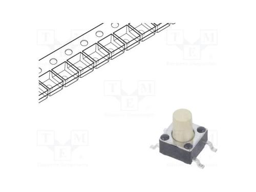 Microinterruptor TACT, SPST-NO, Pos: 2, 0,05A/12V.