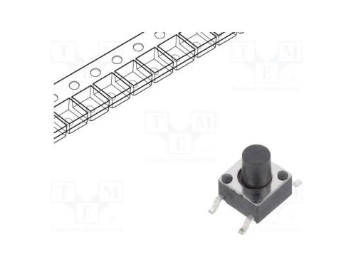 Microinterruptor TACT, SPST-NO, Pos: 2, 0,05A/12V.