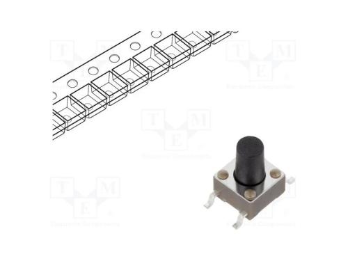 Microinterruptor Tact, Spst-No, Pos: 2, 0,05a/12vdc, Smt, 1,57n