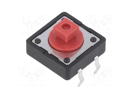 Microinterruptor TACT, SPST-NO, Pos: 2, 0,05A/12V.