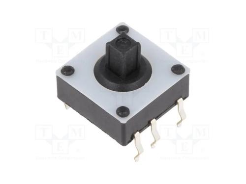 Microinterruptor TACT, Pos: 2, 0,02A/15VDC, PCB,T.
