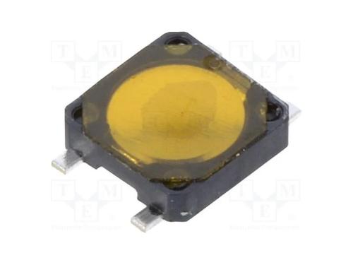 Microinterruptor TACT, Pos: 2, 0,05A/12VDC, SMT, .