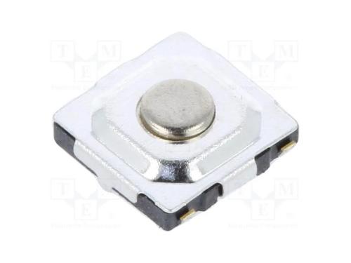 Microinterruptor TACT, Pos: 2, 0,05A/12VDC, SMT, .