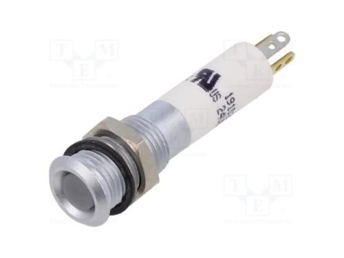 Luz indicadora: LED, plana, vermelho/verde/amarel.