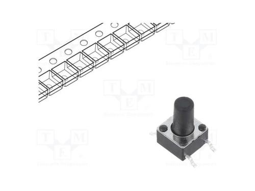 Microinterruptor TACT, SPST-NO, Pos: 2, 0,05A/12V.