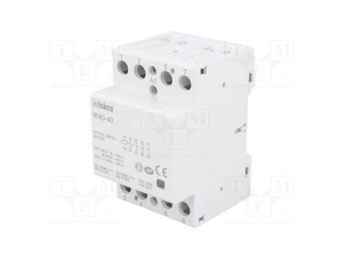 Contator: 4-De Polo de Instalação, 40a, 24vac,24vdc, No X4