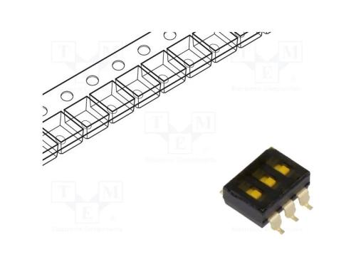 Interruptor: DIP-SWITCH, OFF-ON, 0,025A/24VDC, Po.