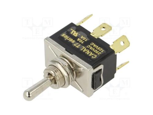 Interruptor: de alavanca, Pos: 3, DP3T, ON-OFF-ON.