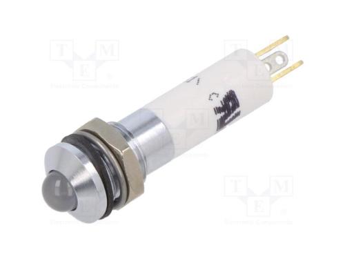 Luz indicadora: LED, 24VDC, 9mm