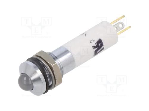 Luz indicadora: LED, 24VDC, 9mm