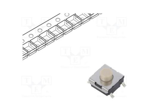 Microinterruptor TACT, SPST-NO, Pos: 2, 0,05A/24V.