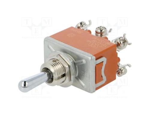 Interruptor: de alavanca, Pos: 3, DP3T, (ON)-OFF-.
