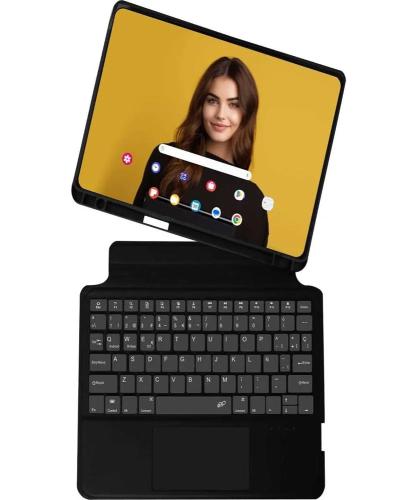 Capa c/ Teclado Bluetooth Silver HT p/ Samsung Gal