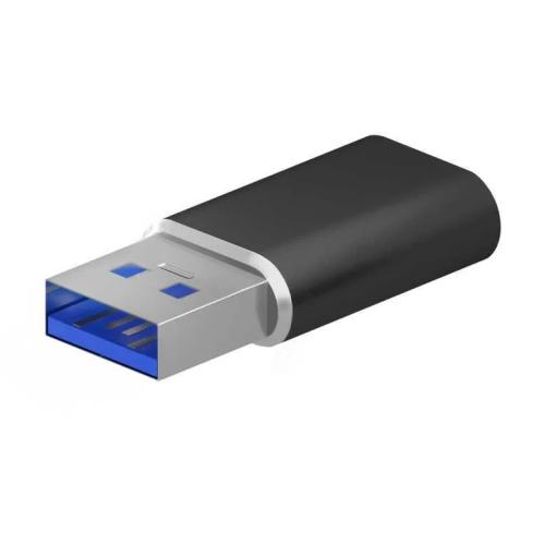 Mini Adaptador Usb-C Fêmea - Usb 3.2 Gen2 / Usb 2.0 3a Macho Preto - Aisens