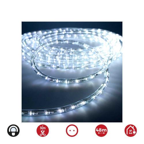Tubo LED Flexiled Branco Frio 48m 36 Leds/M 2 Vias