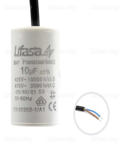 Condensador 10Uf 450V Mka Cabo