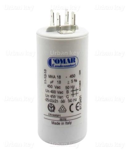 Condensador 18Uf 450V Mka Terminais