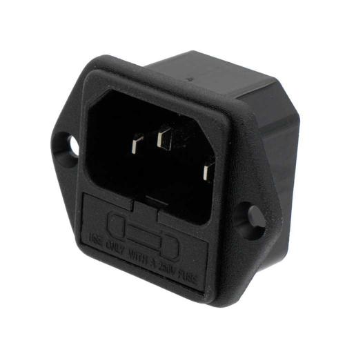 Base Chasis C14 Macho250v/10acon Porta Fusibl