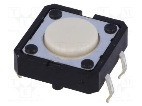 Microinterruptor TACT, SPST-NO, Pos: 2, 0,05A/24V.