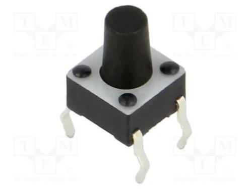 Microinterruptor TACT, SPST-NO, Pos: 2, 0,05A/24V.