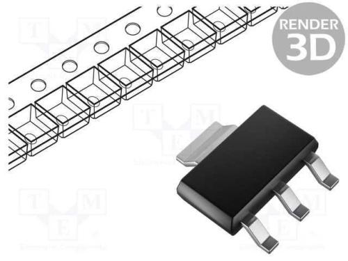 Transístor: P-Mosfet; Unipolar; -60v; -1,9a; Idm: -7,8a; 2w; Sot223