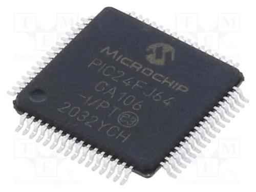 Ic: Microcontrolador Pic; 64kb; 32mhz; Smd; Tqfp64; Pic24; 16kbsram