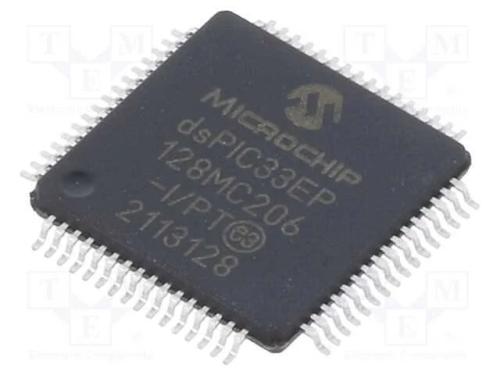 Ic: Microcontrolador Dspic; 128kb; 16kbsram; Tqfp64; Dspic; 0,5mm