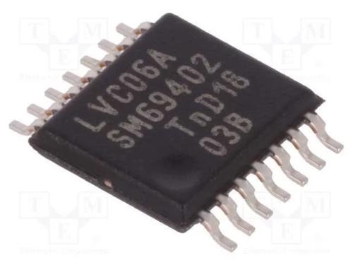 Ic: Digital; Amort.,Invertido; Ch: 6; Cmos,Ttl; Smd; Tssop14; Tubo