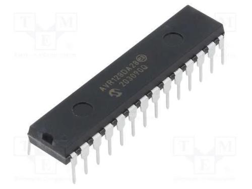 Ic: Microcontrolador Avr; Dip28; 1,8&divide;5,5vdc; Cmp: 3; Avr128; Avr-Da