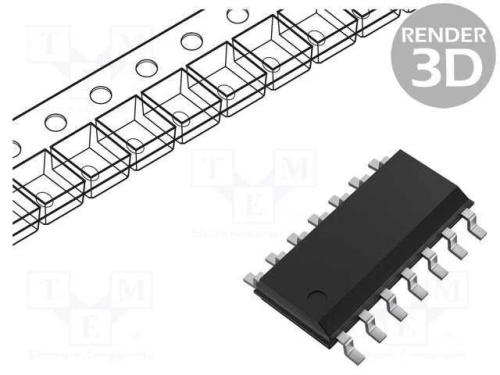 IC: digital, NOT, Ch: 6, IN: 1, CMOS, SMD, SOIC14.