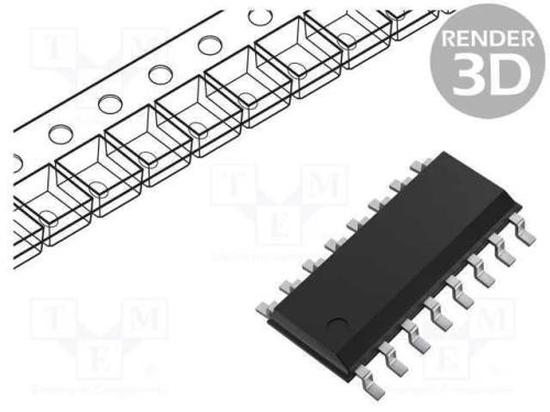 IC: digital, multiplexor, Ch: 4, IN: 4, TTL, SMD,.