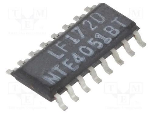 Ic: Comutador Analógico; Demultiplexor,Multiplexor; Ch: 8; So16