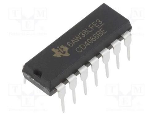 Ic: Digital; Interruptor; Ch: 4; Dip14; 3÷18vdc; 30ua; Cmos