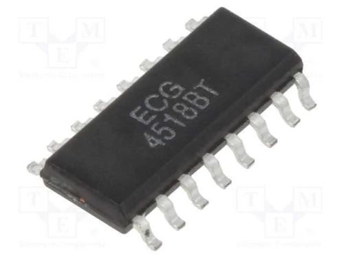 Ic: Digital; Bcd,Contador Crescente; Ch: 2; Cmos; Smd; So16; 3&divide;18vdc