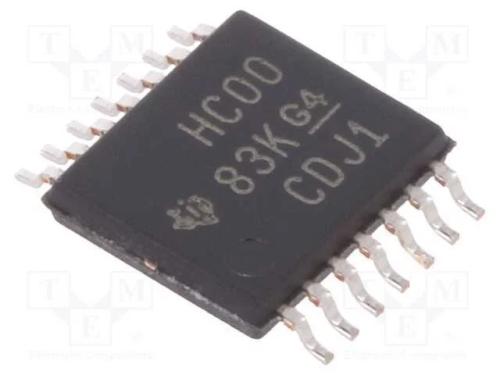 IC: digital, NAND, Ch: 4, IN: 2, SMD, TSSOP14, 2&divide;.